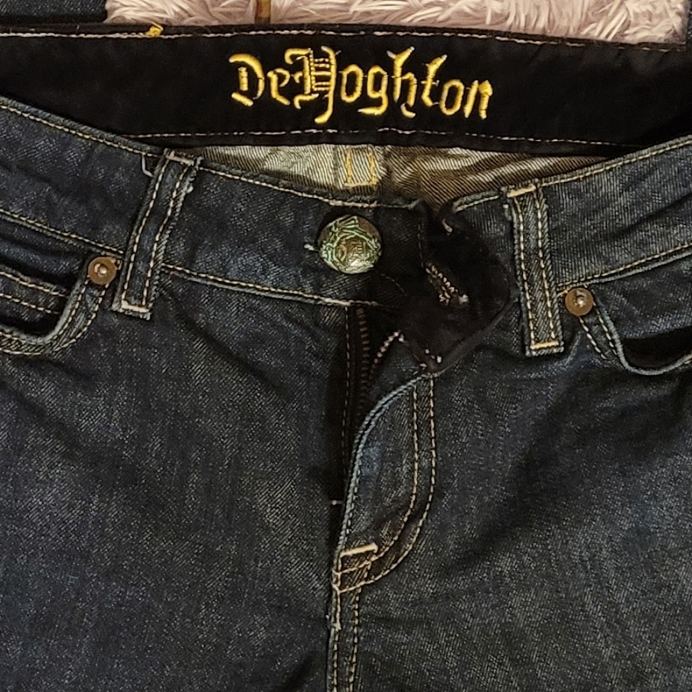 Vintage DeHoghton Rock Punk Couture Dark Wash Skinny Jeans - Picture 4 of 5